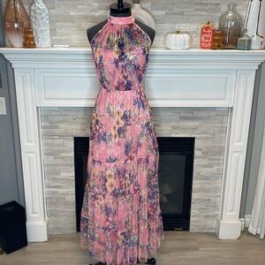 Floral Pink Maxi Dress